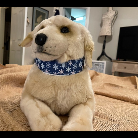 Blue Snowflake Dog Collar - Picture 2 of 4